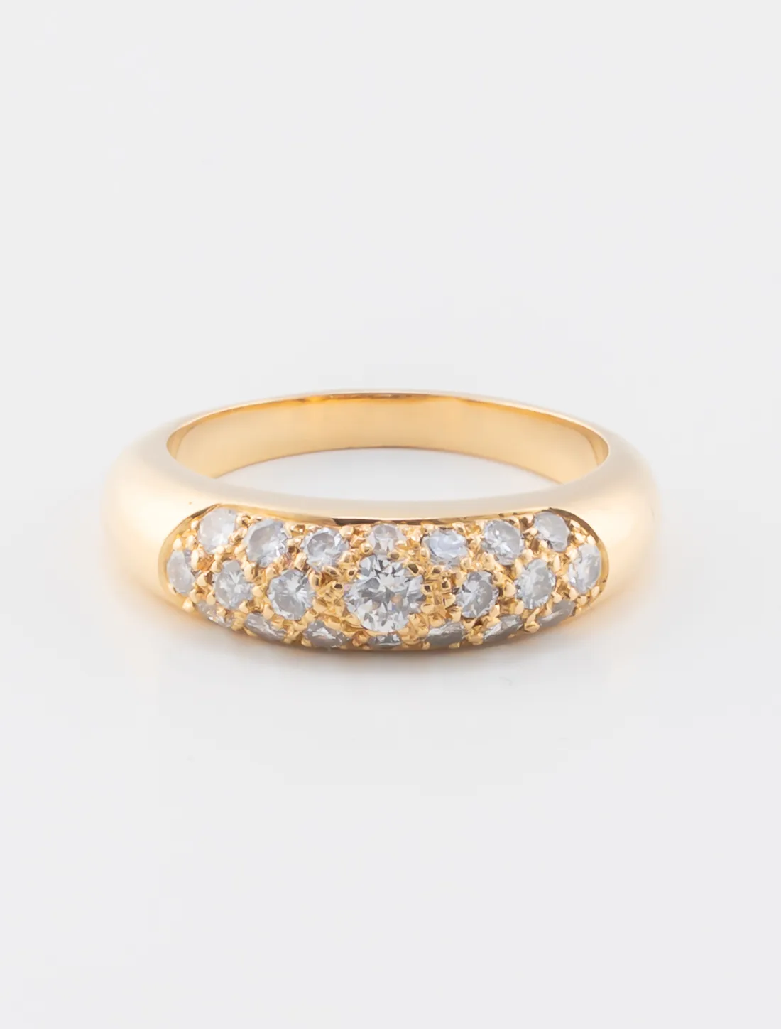 Bague Jonc Or Jaune & Diamants