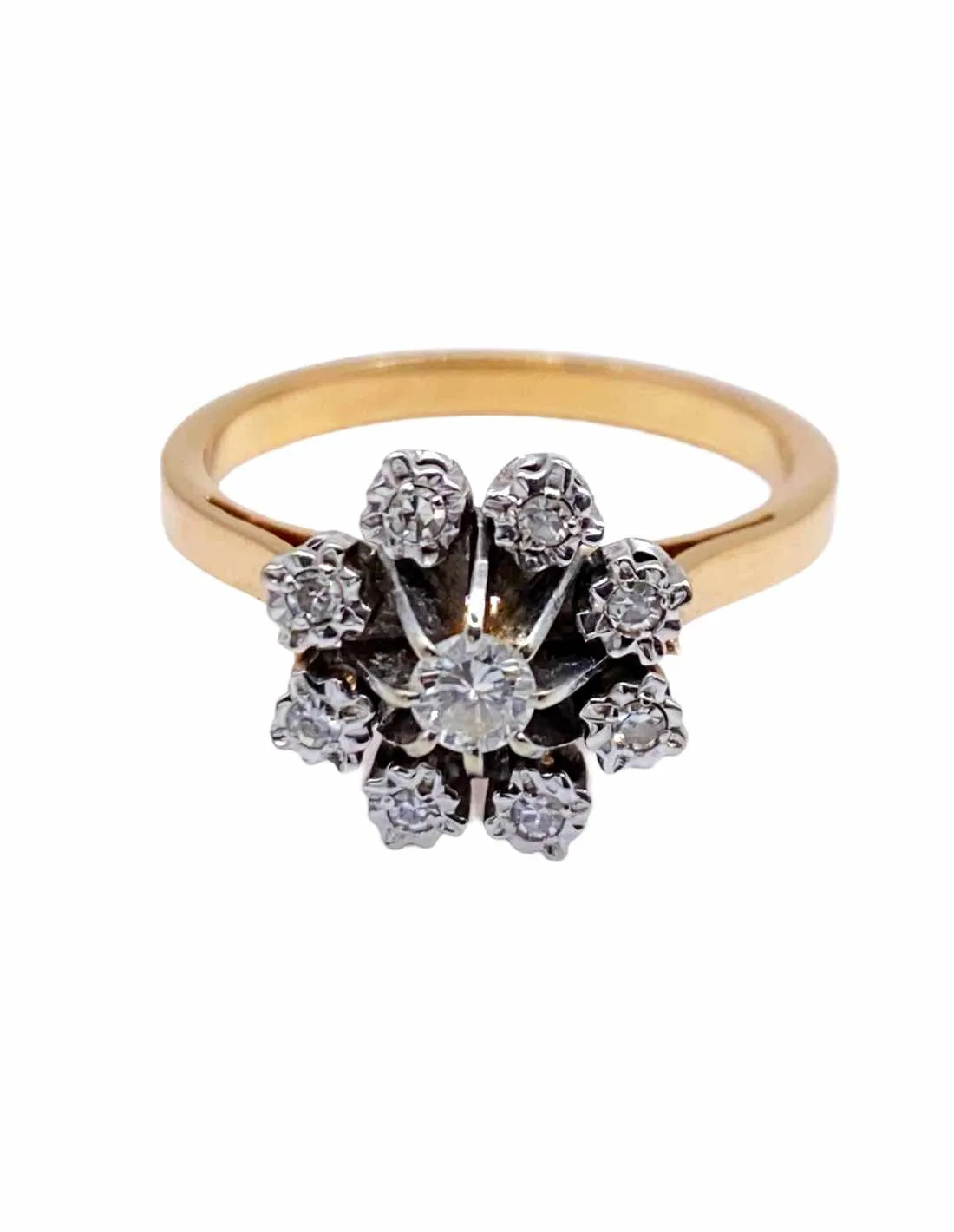 Bague Fleur Vintage Or & Diamants