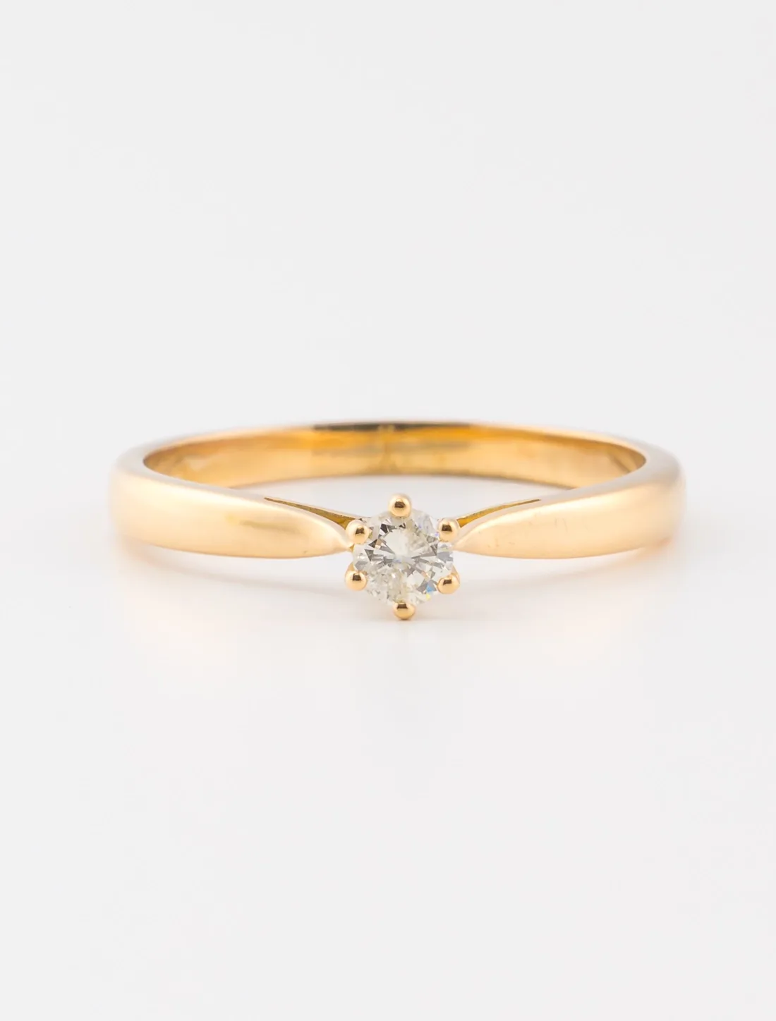 Bague Solitaire Or Jaune