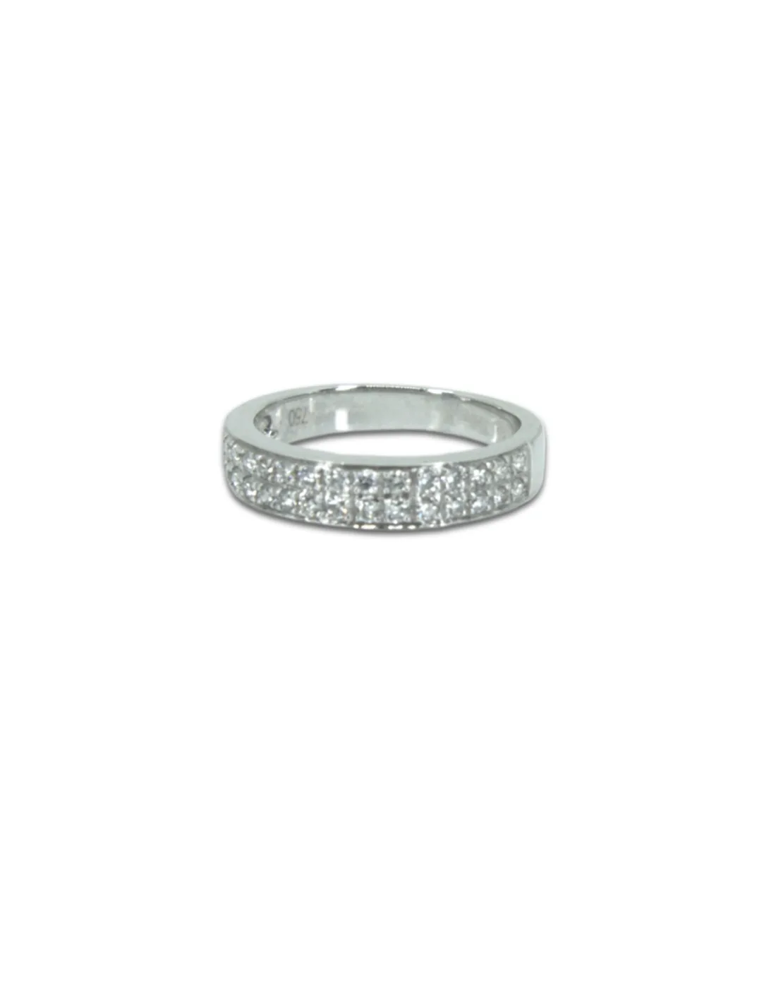 Bague Or Blanc Pavage Diamants