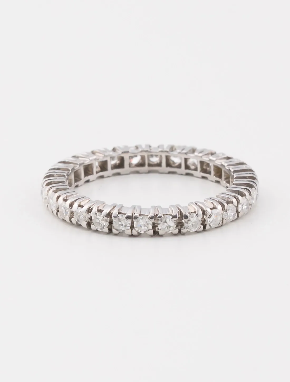 Bague Alliance Américaine Or Blanc & Diamants