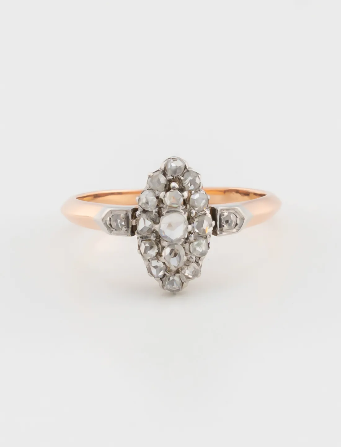 Bague Ancienne Or Rose & Diamants
