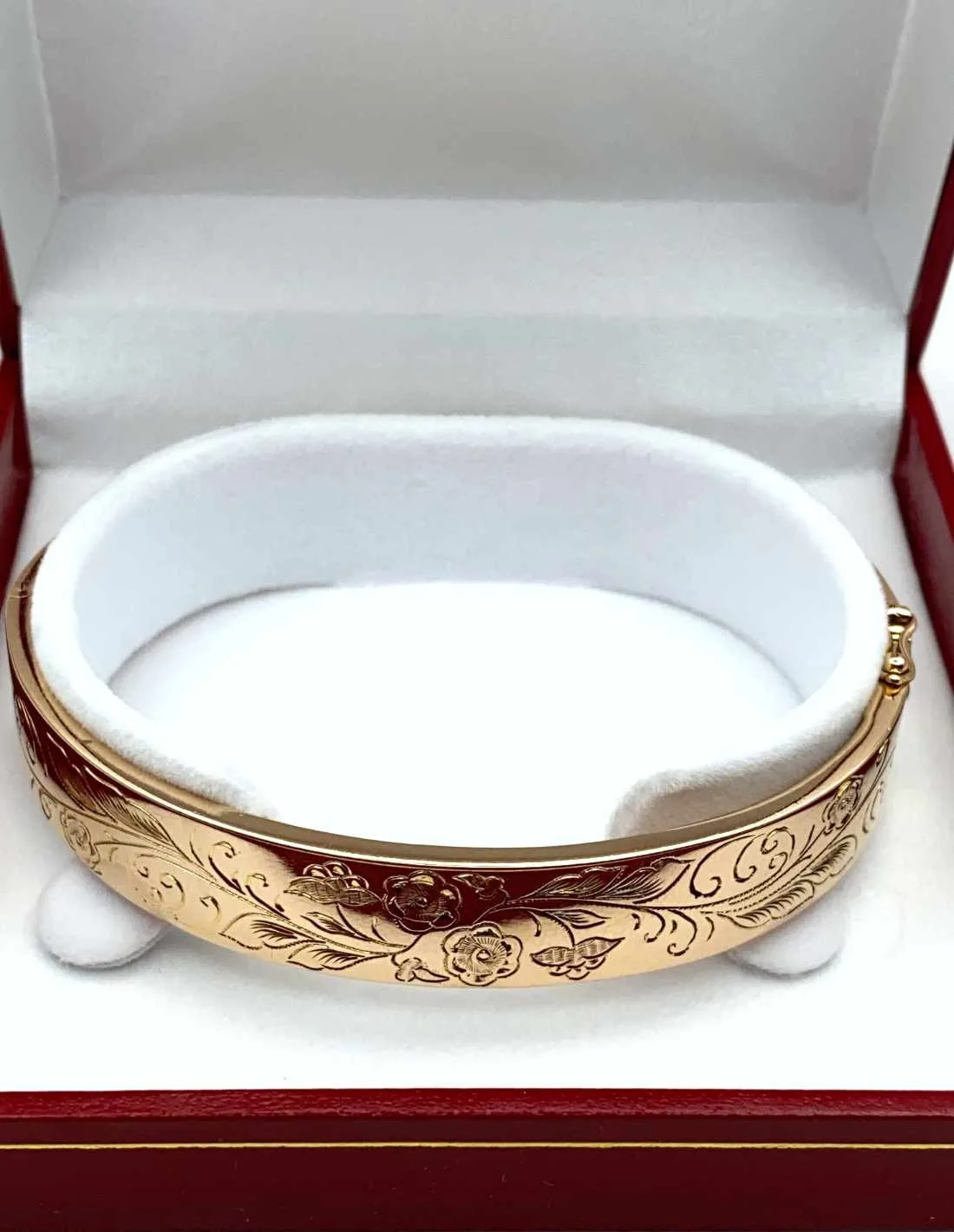 Bracelet Ancien Jonc Filigrane Ouvrant Or 18K