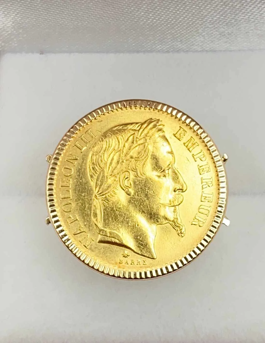 Bague Vintage Or Jaune Pièce 20 Francs Napoléon III