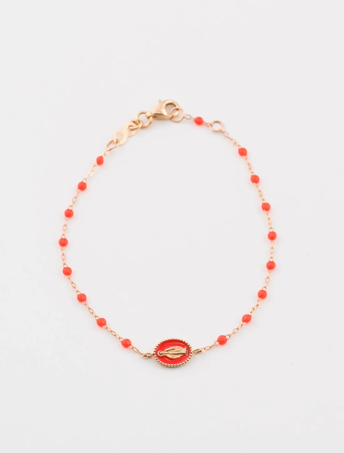 Bracelet Gigi Clozeau Médaillon Vierge Or Rose