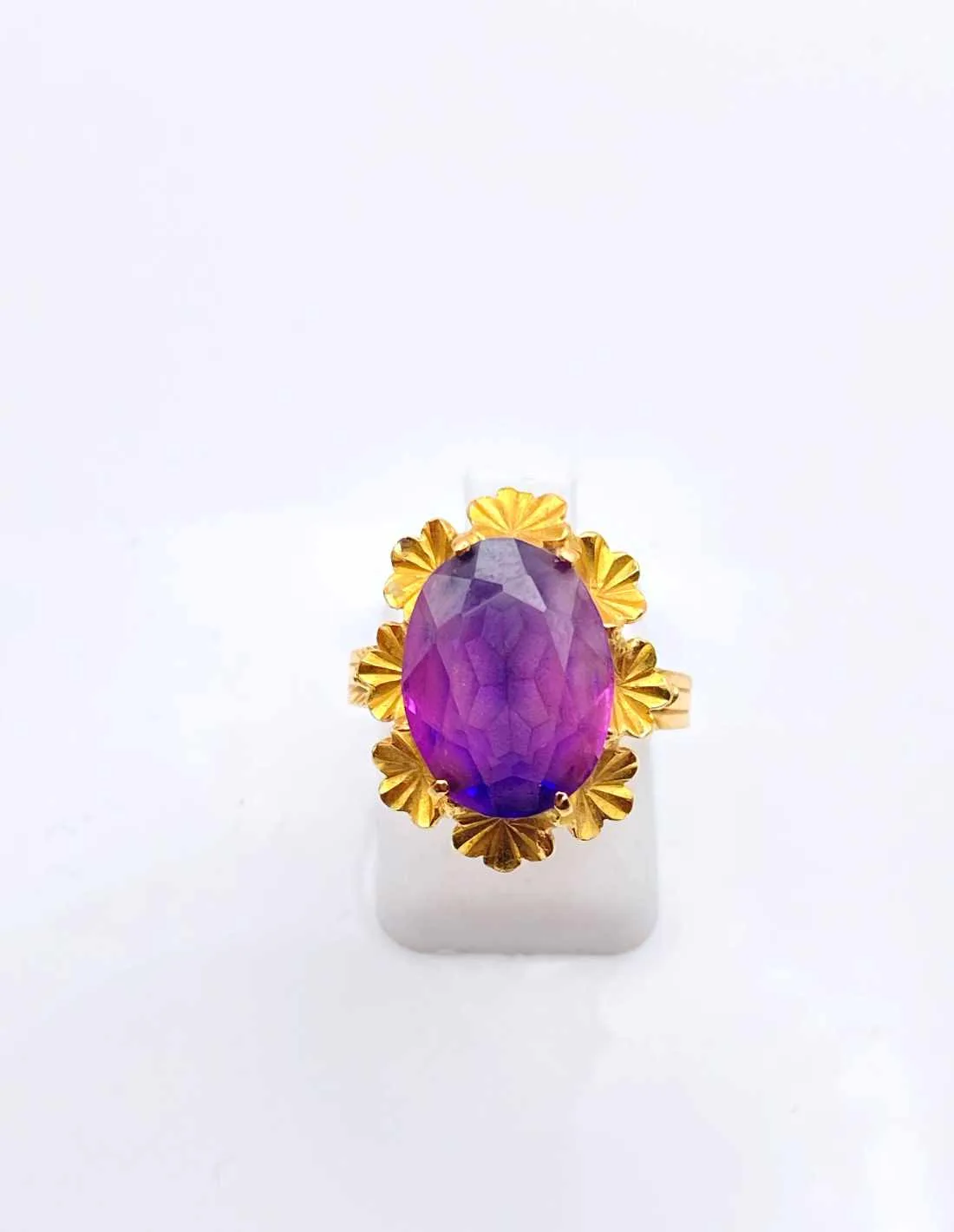 Bague Vintage Or Jaune & Améthyste