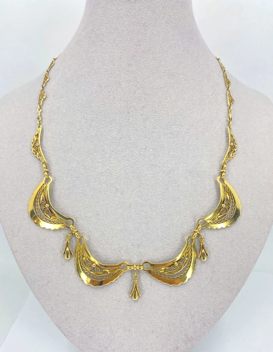Collier Draperie Or Jaune