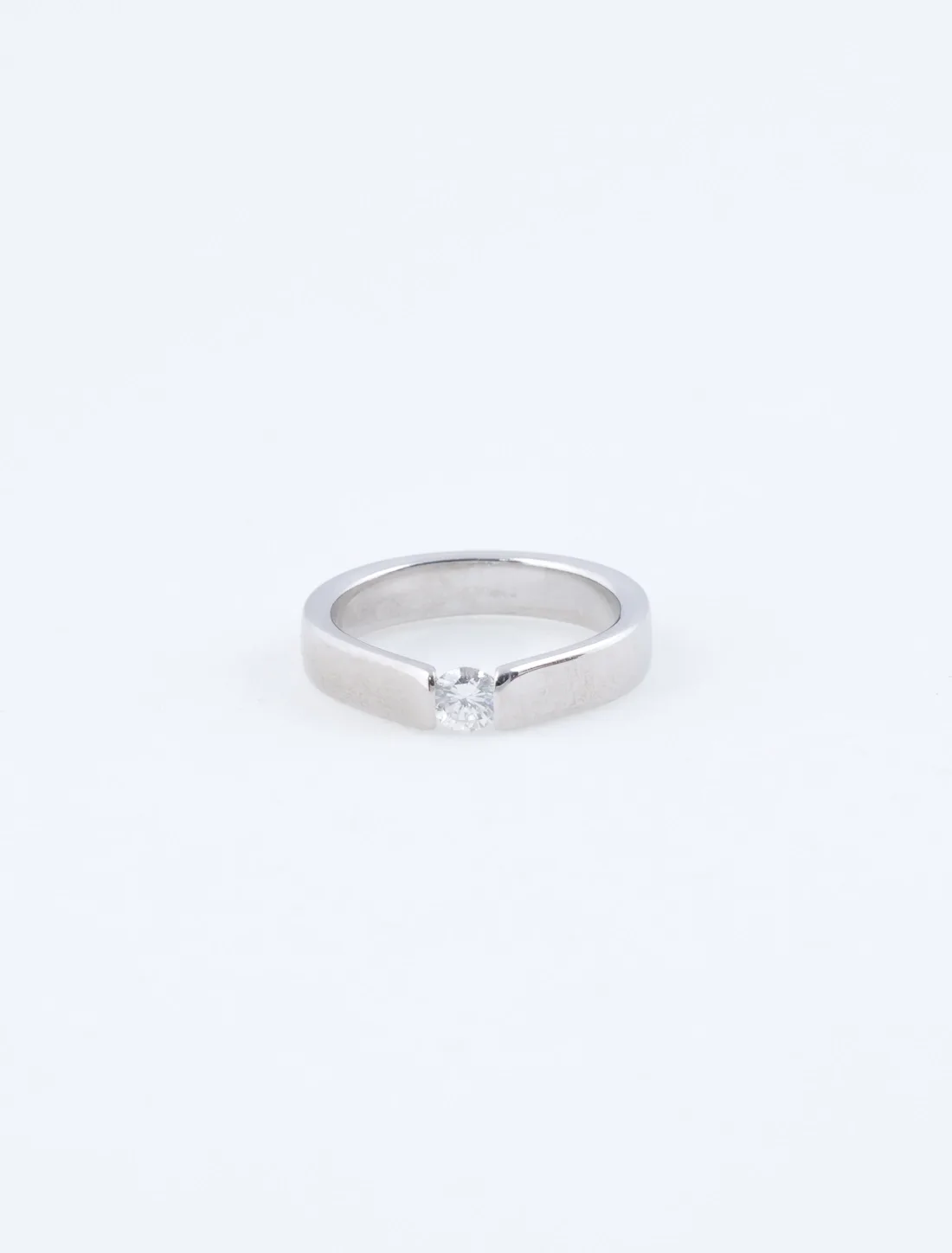 Bague Diamant Solitaire Or Blanc
