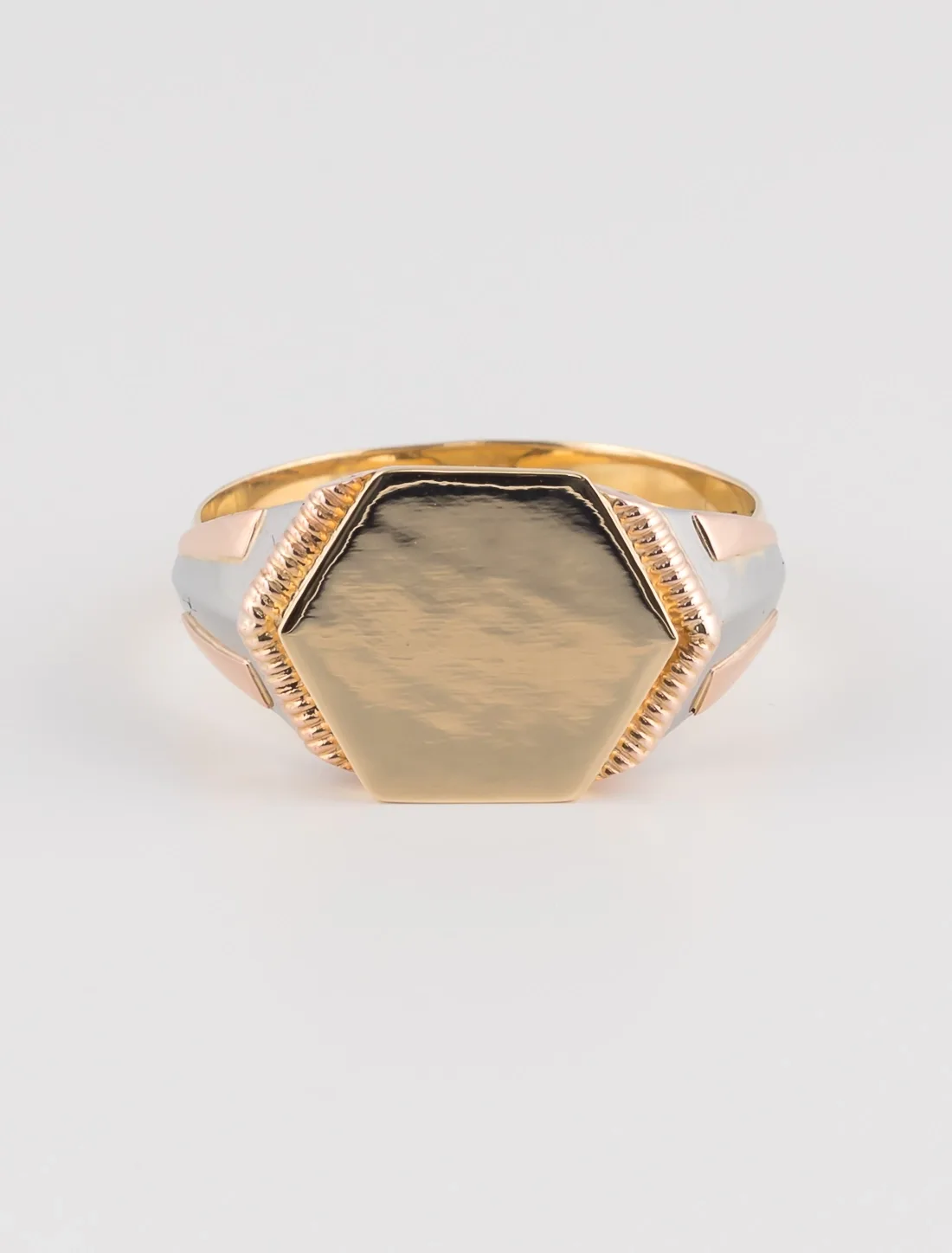Bague Chevalière 3 Ors Hexagone