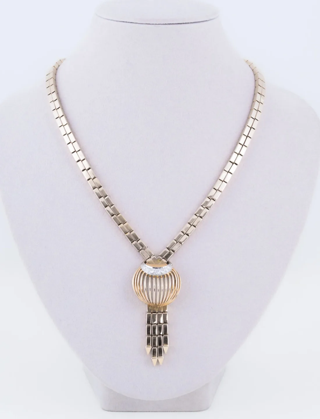 Collier Art Déco Or Jaune & Diamants