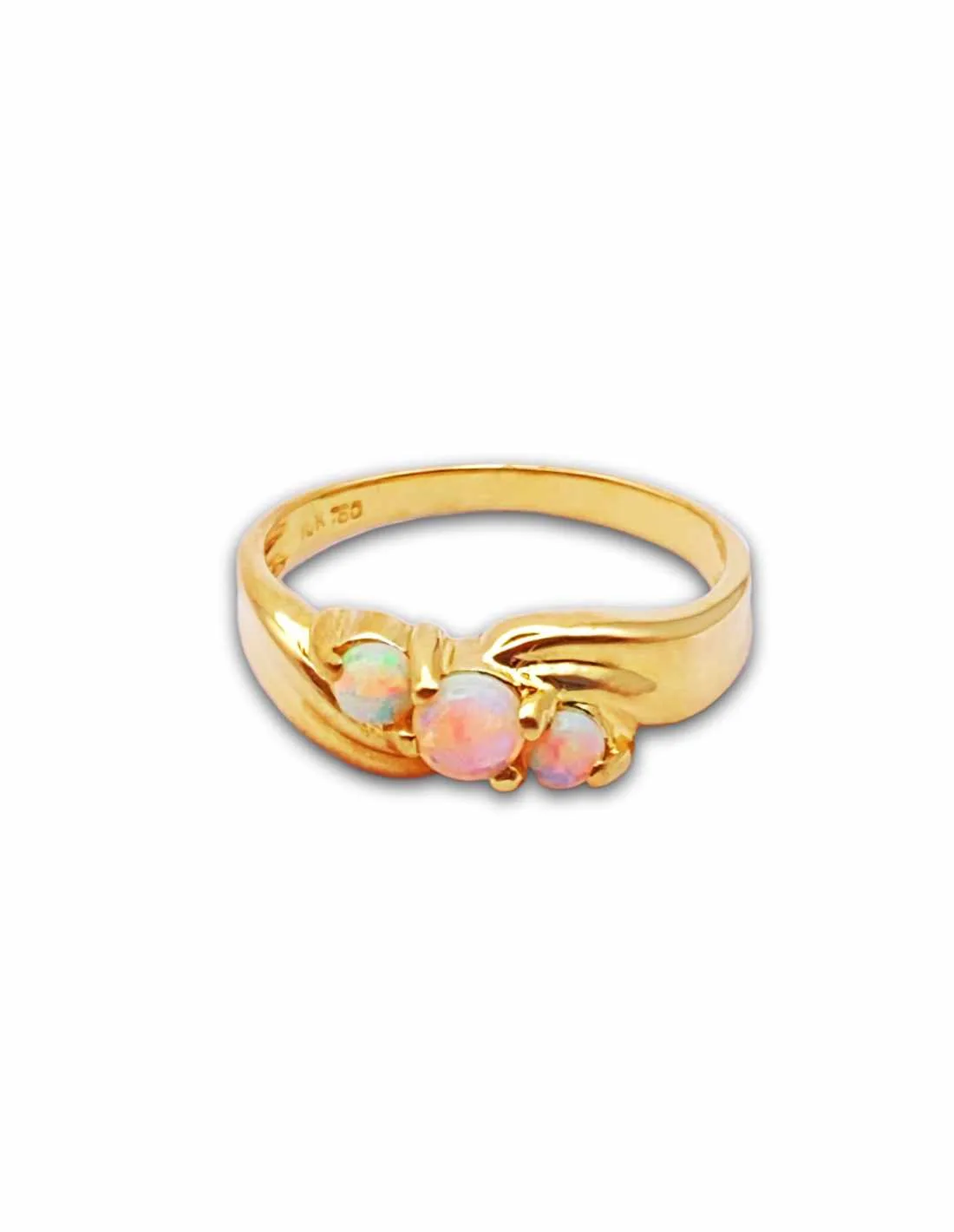 Bague Or Jaune 18k & Opales