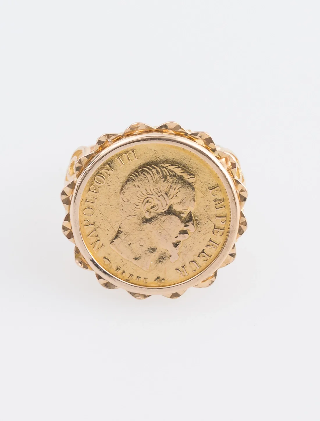 Bague Or Jaune & Pièce Montée 10F Or