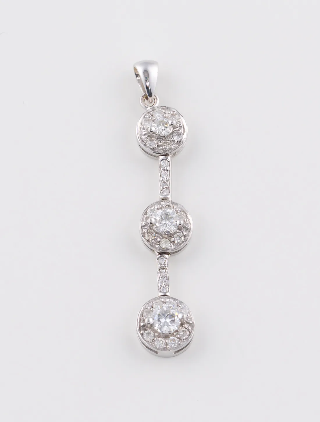 Pendentif Or Blanc & Diamants