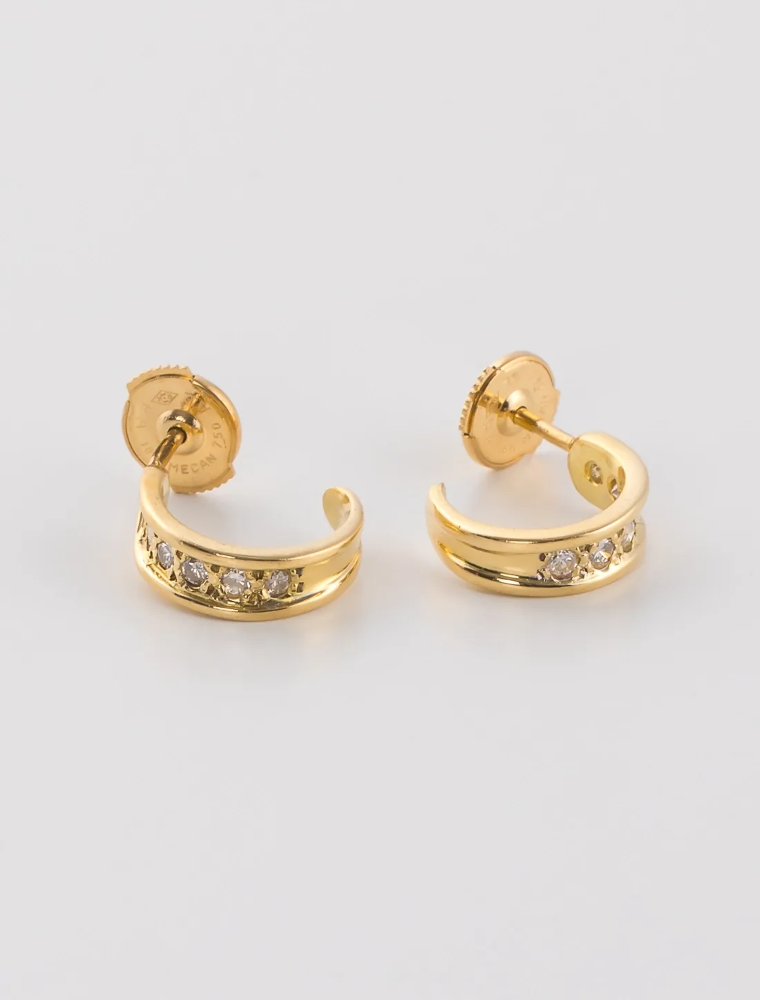Boucles d'Oreilles Or Jaune & Diamants