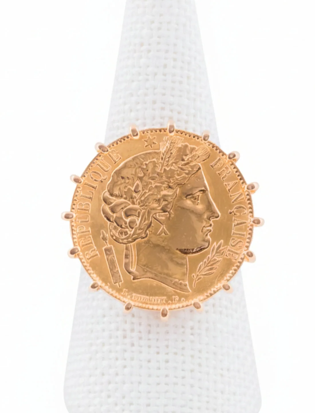 Bague Porte Pièce 20 Francs Or