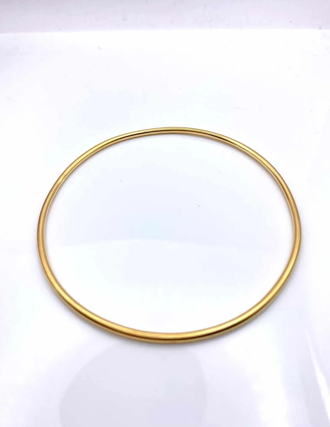 Bracelet Jonc Ovale Massif Or Jaune 18K
