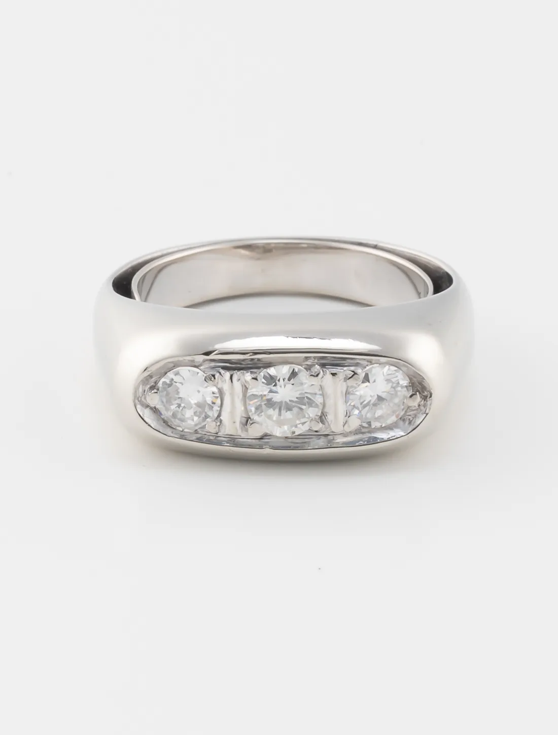 Bague Vintage Diamants Or Blanc