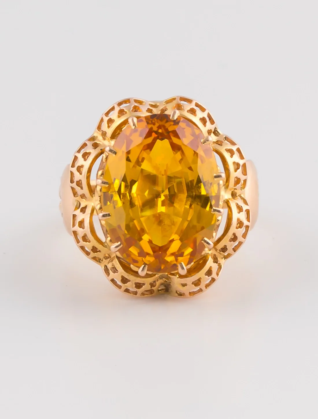 Bague Citrine Or Jaune