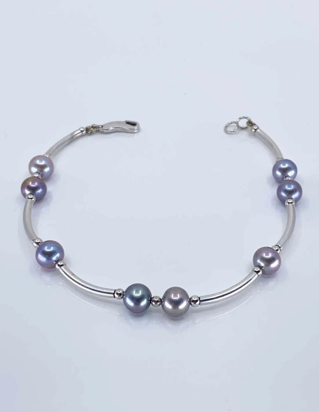 Bracelet Or Gris & Perles d'Eau Douce