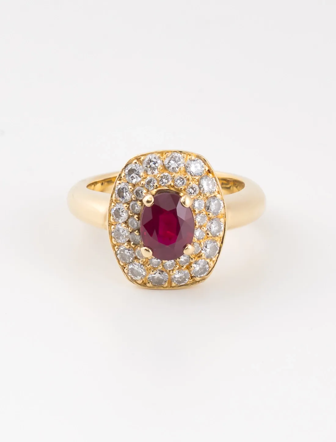 Bague Rubis Birmanie & Diamants