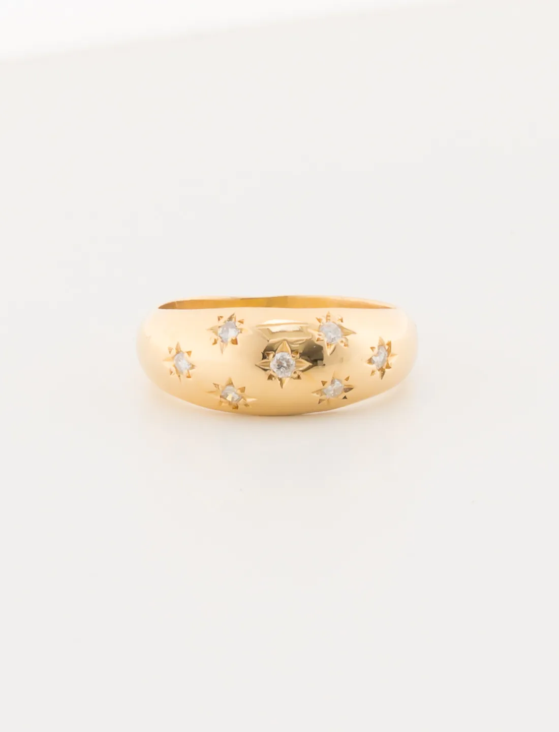 Bague Dôme Or Jaune & Diamants