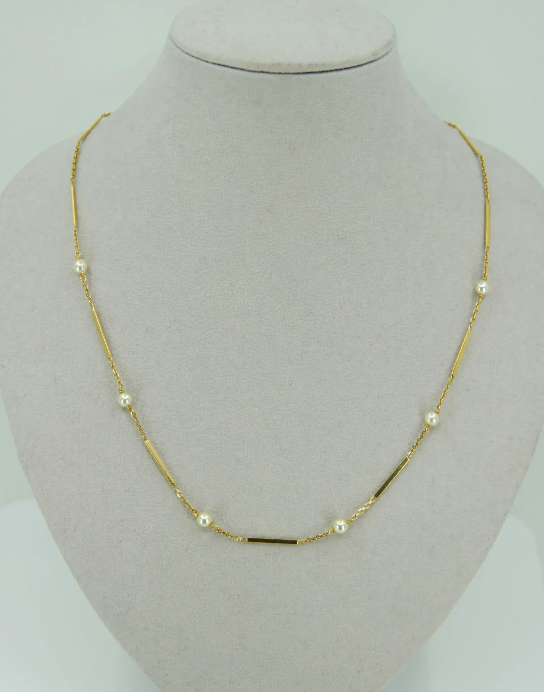 Collier Or Jaune & Perles de Culture