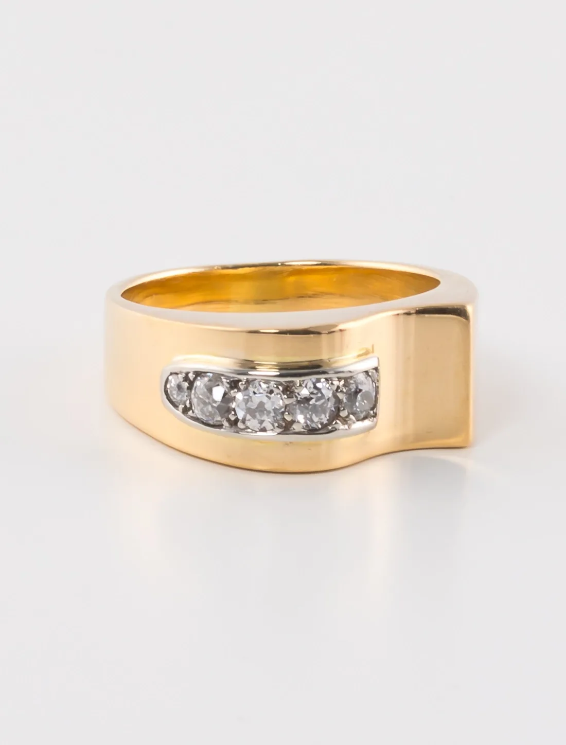 Bague Tank Or & Diamants