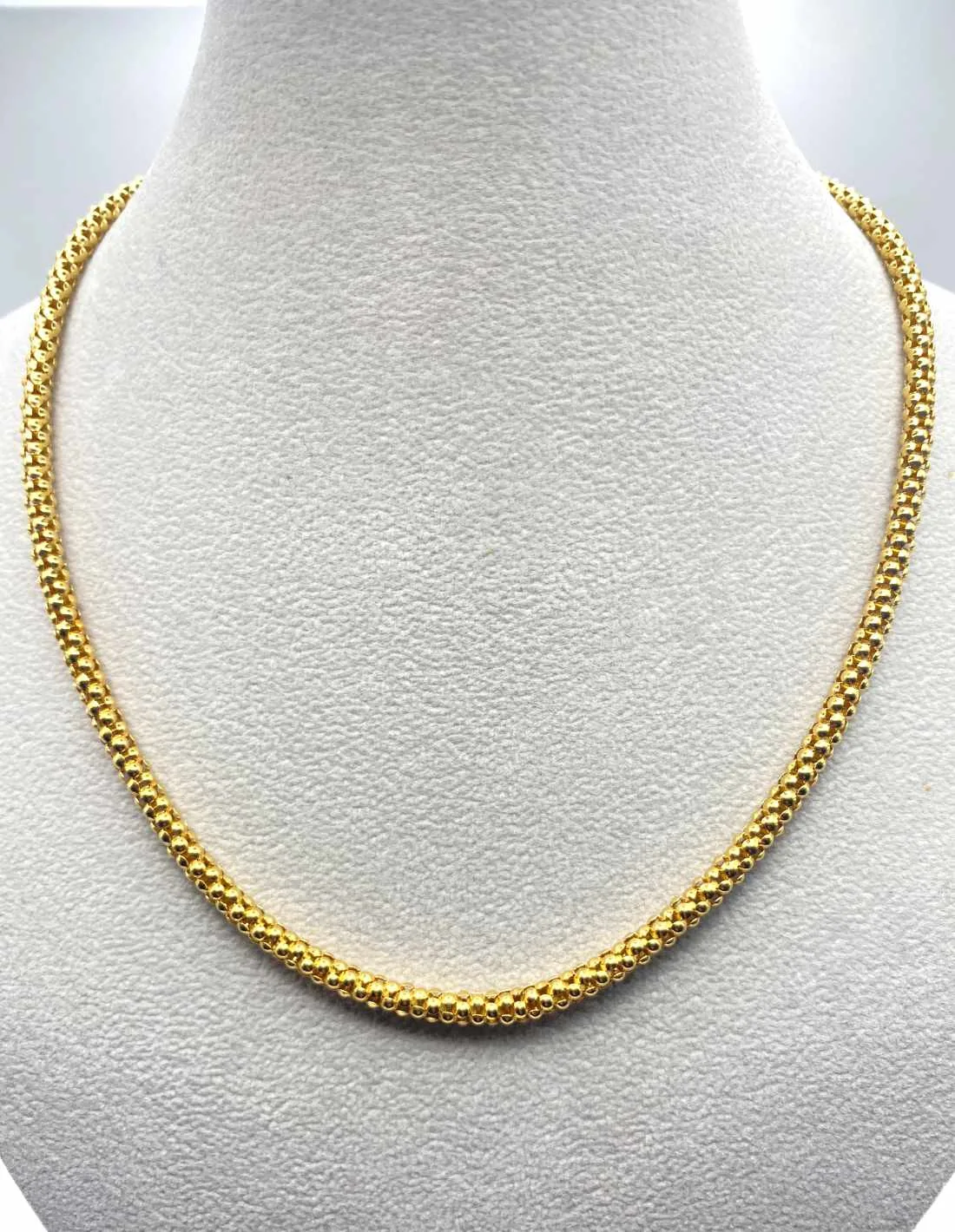 Collier Or Jaune Maille Popcorn