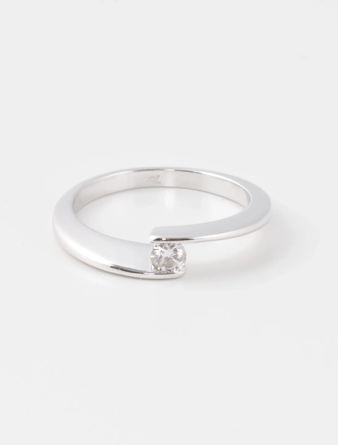 Bague Garel Solitaire & Or Blanc