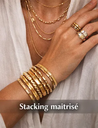 le stacking comme quatrième tendance bijoux