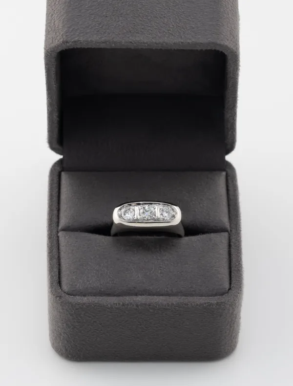Bague Vintage Diamants Or Blanc