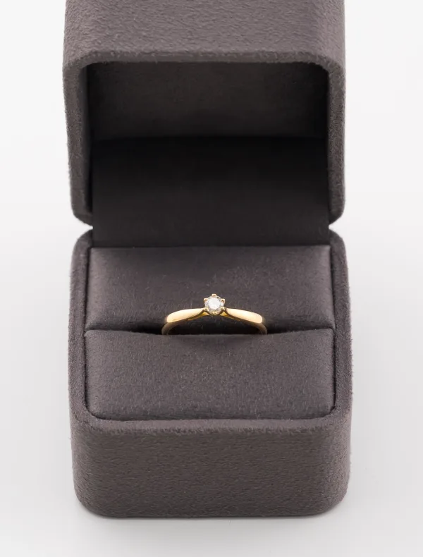 Bague Solitaire Or Jaune