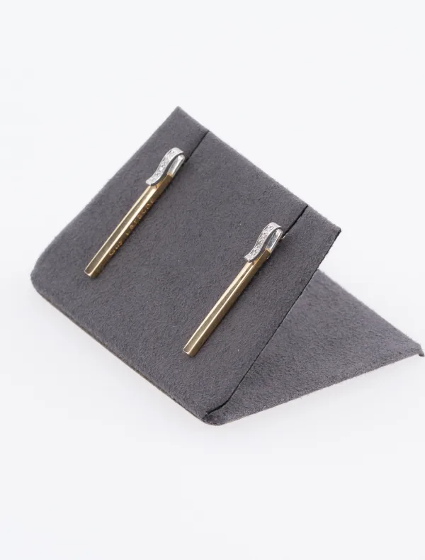 Paire Boucles d'Oreilles Vintage Guy Laroche Or & Diamants