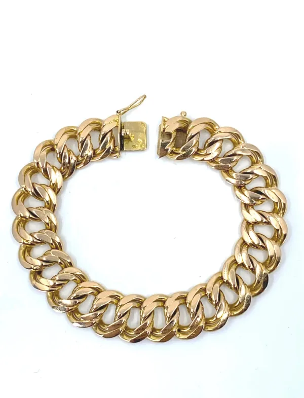 Bracelet Paires de Mailles Gourmettes Or