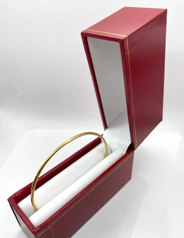 Bracelet Jonc Ovale Massif Or Jaune 18K