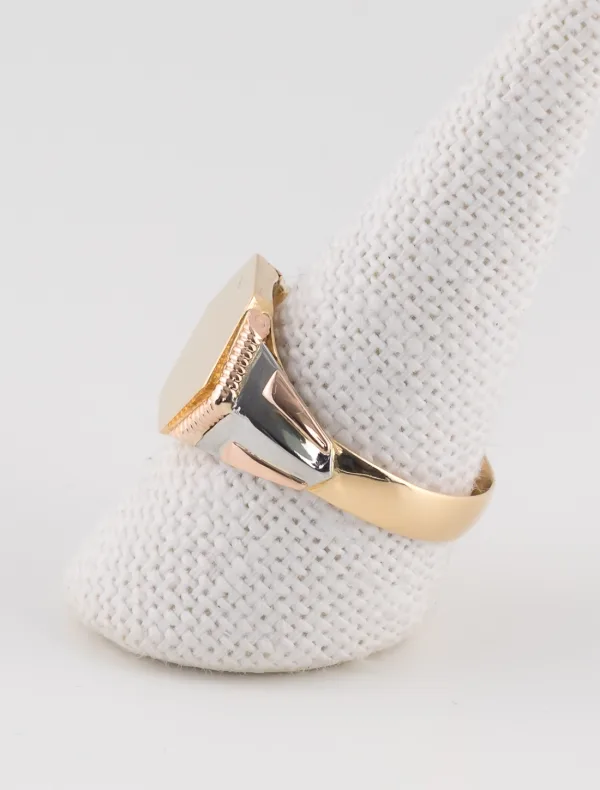 Bague Chevalière 3 Ors Hexagone