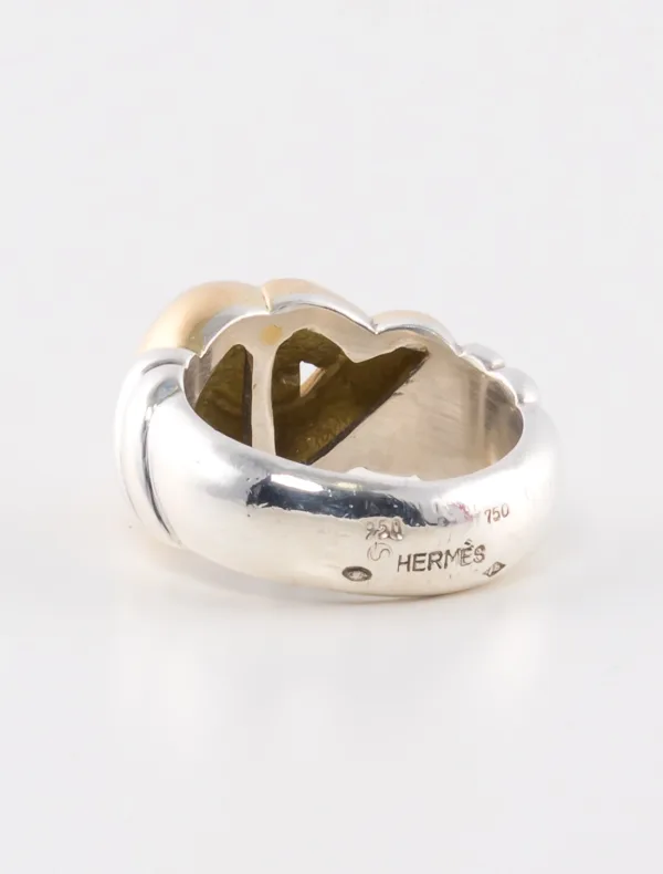 Bague Hermès Vintage Noeud Or & Argent