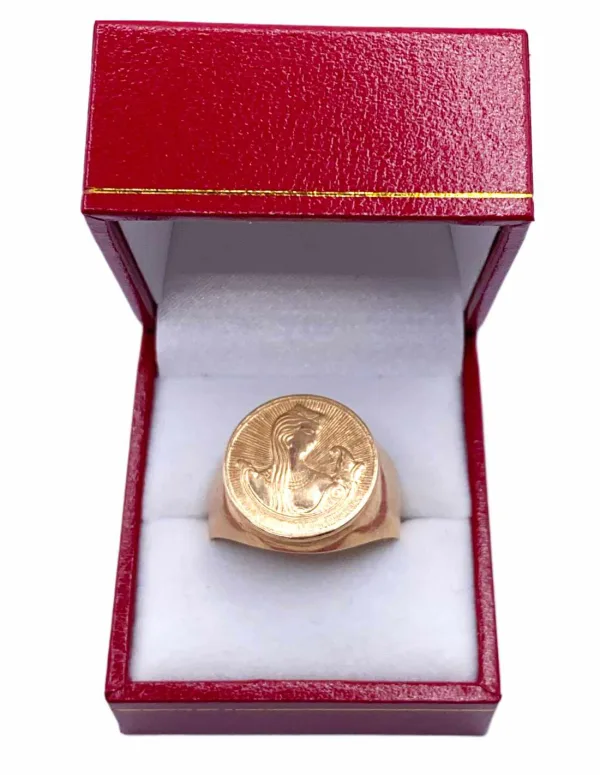 Bague Figure Du Monde Slave en Or Rose 14K