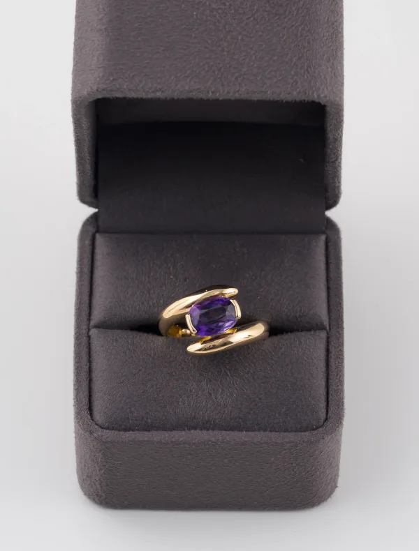 Bague Or Jaune & Améthyste