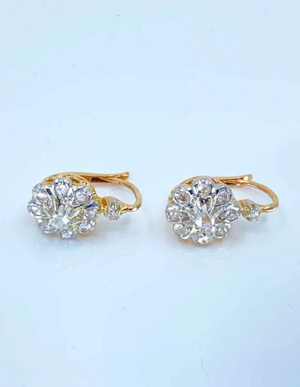 Boucles d'Oreilles Dormeuses Or & Diamants