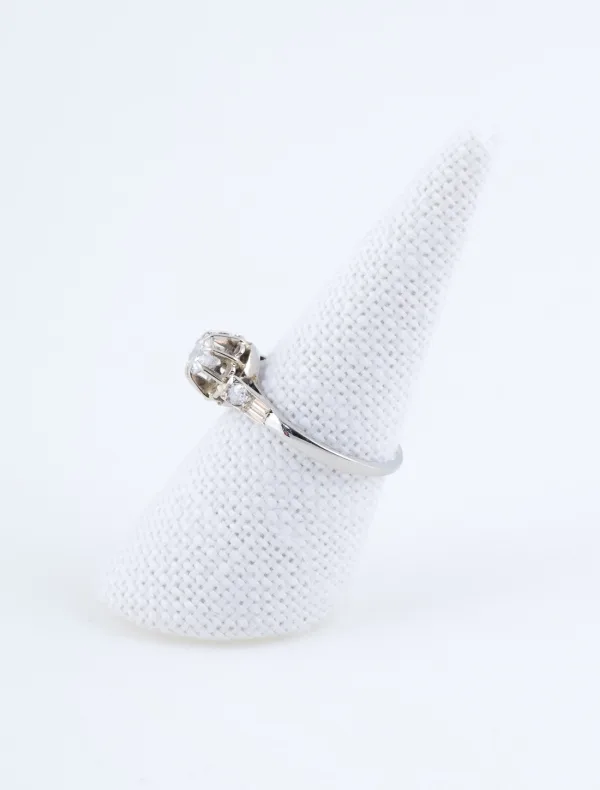 Bague Or Blanc Solitaire Diamant