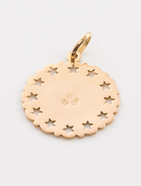 Pendentif Médaille Nom d'Allah Or Jaune