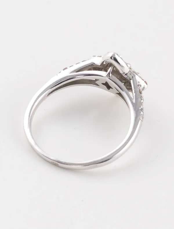 Bague Ancienne Or Blanc & Diamants