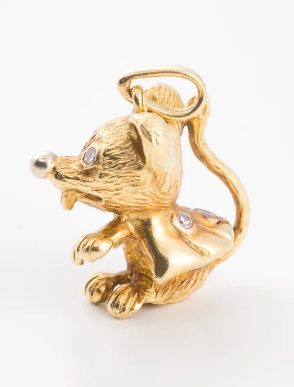 Pendentif Souris Or & Diamants