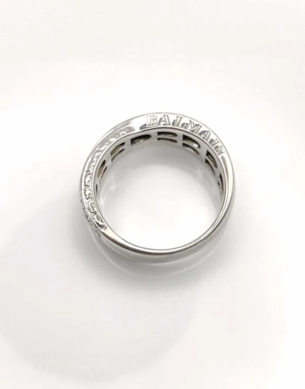 Bague Ballmain Croisée Or Blanc & Diamants