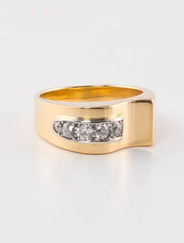 Bague Tank Or & Diamants