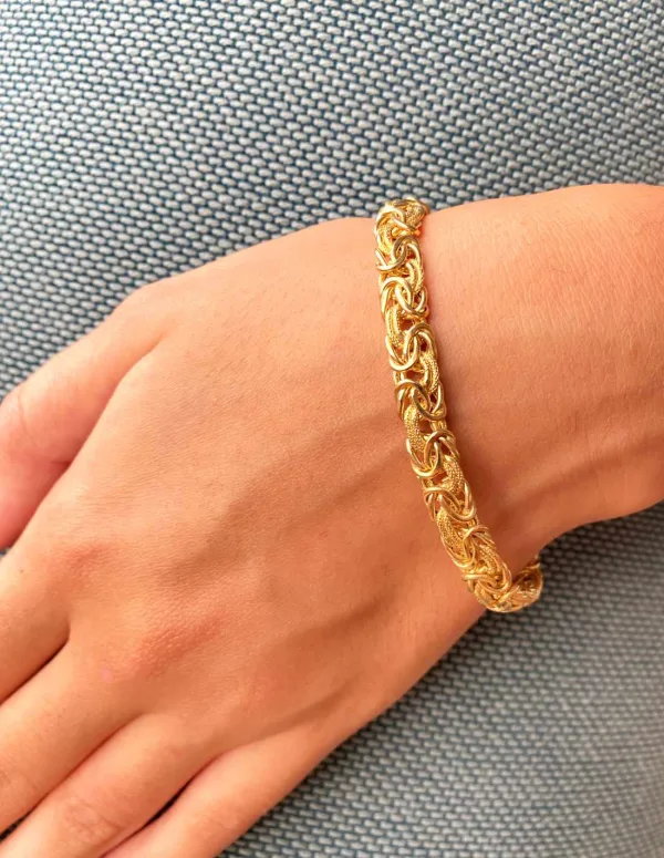 Bracelet Ruban Maille Royale Or Jaune 18 ct