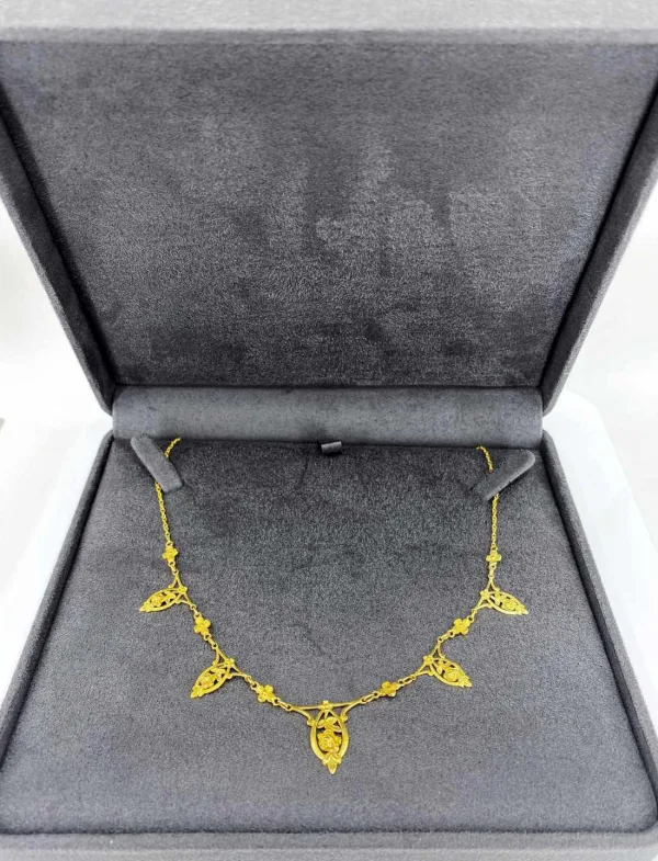 Collier Draperie Vintage Art Nouveau Or jaune
