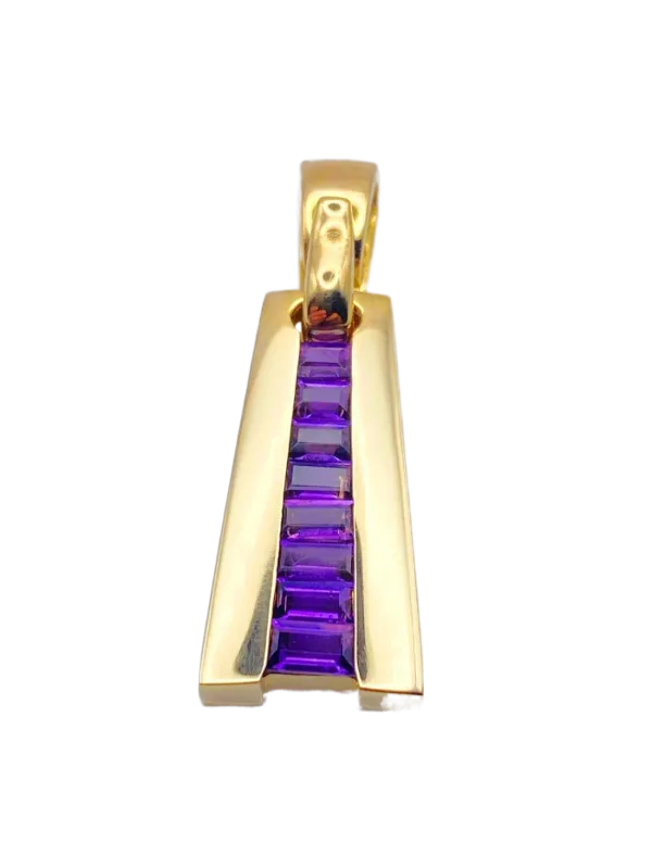 GUY LAROCHE - Pendentif Or & Amethystes
