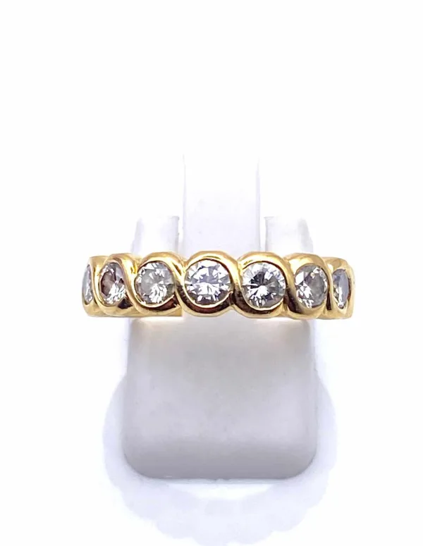Bague Demi-Alliance Or jaune & Diamants
